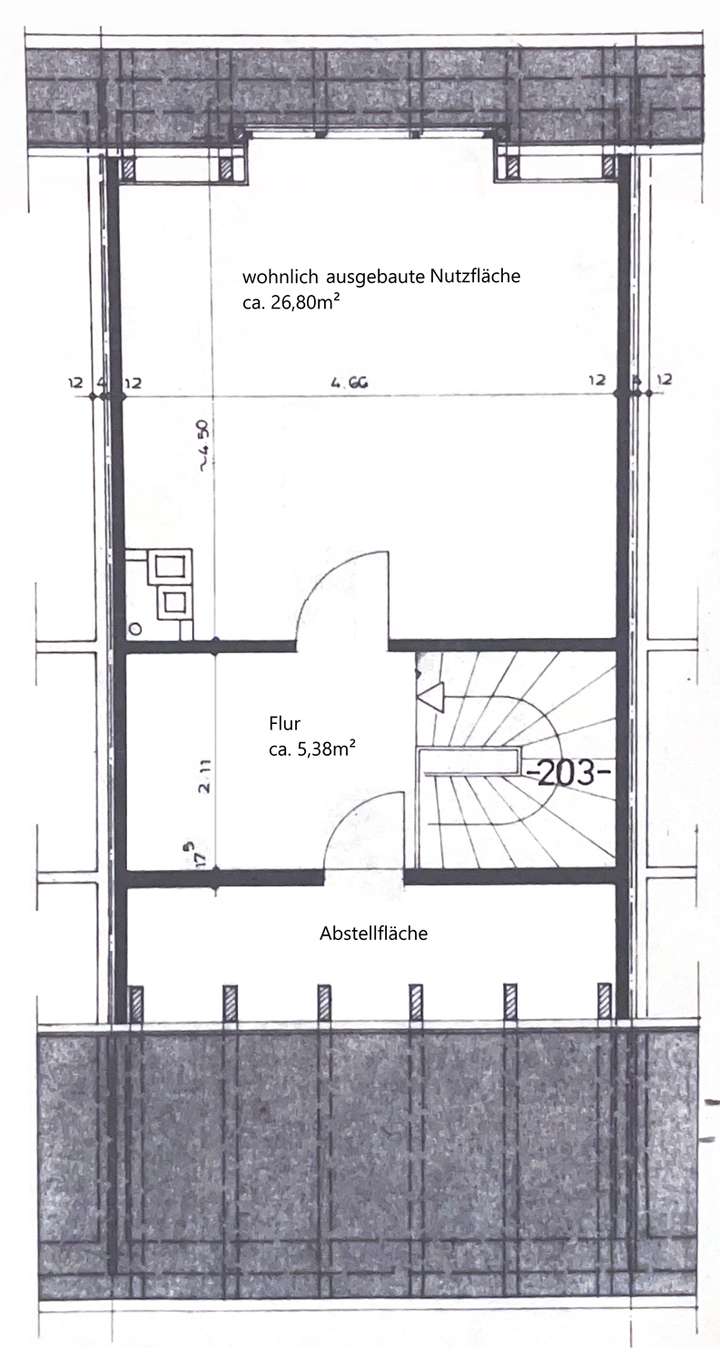 Grundriss Spitzboden