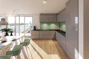 Rhein-Panorama inklusive: 4-Zimmer-Familienwohnung im 4. OG mit Balkon und Loggia direkt am Ufer – An den Rheinwiesen 8-16, 55120 Neustadt, Mainz – Vorschaubild 3