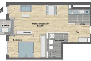 Helle 2-Zimmer Wohnung mit Balkon im 3. OG in Allach – Am Münchfeld 31, 80999 Untermenzing, München – Vorschaubild 1