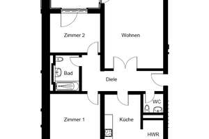 Wohnen im Grünen: helle 3 Zimmer + Süd-West-Balkon, kompakter Schnitt, neues Bad, Gäste-WC, Aufzug – Alteburger Straße 294, 50968 Bayenthal, Köln – Vorschaubild 23