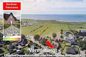 Vermietung: NORDSEE-PANORAMA: Exklusive Doppelhaushälfte (Reetdach) inklusive Nordseeblick – Die vollständige Adresse der Immobilie erhältst du vom Anbieter., 25813 Husum – Vorschaubild 1
