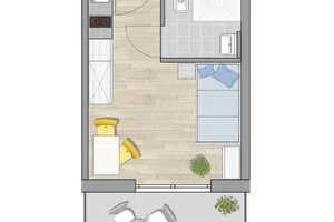 Für SchülerInnen, StudentInnen und Auszubildende - möbliertes Apartment mit Balkon – Firnhaberstr. 12a, 86159 Augsburg – Vorschaubild 5