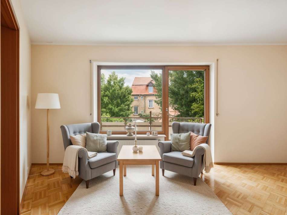 Wohnzimmer mit Zugang zum Balk