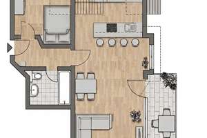 Provisionsfrei: Lichtdurchfluteter DG-Traum mit Süd-Ost-Balkon, EBK & TG-Einzelplatz in Trudering – Die vollständige Adresse der Immobilie erhältst du vom Anbieter., 81827 Waldtrudering, München – Vorschaubild 2
