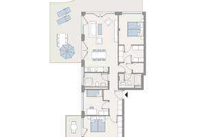 Leben direkt am Rhein! 4-Zimmer-Erdgeschosswohnung mit Garten – An den Rheinwiesen 8-16, 55120 Neustadt, Mainz – Vorschaubild 2