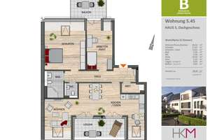 Charmante Dachgeschosswohnung mit Loggia-
3- Zimmerwohnung in Leverkusen Schlebusch – Die vollständige Adresse der Immobilie erhältst du vom Anbieter., 51375 Schlebusch, Leverkusen – Vorschaubild 2