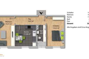 IMMOSPACE *** NEUWERTIG, FREIE 2 ZKB STADTWOHNUNG IN PERFEKTER LAGE*** – Die vollständige Adresse der Immobilie erhältst du vom Anbieter., 86167 Lechhausen-West, Augsburg – Vorschaubild 15
