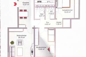 Moderne 3-Zimmer-Gartenwohnung mit überdachter Terrasse und Tiefgaragenstellplatz – Die vollständige Adresse der Immobilie erhältst du vom Anbieter., 38444 Westhagen, Wolfsburg – Vorschaubild 14