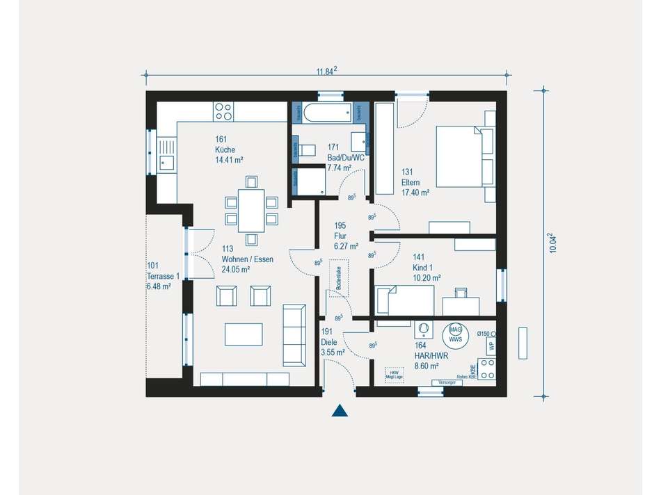 Modernes Traumhaus kompakt