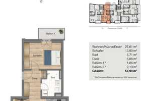 Löbtau: Neubau / 2-Zimmer Wohnung / Einbauküche / 2 Balkonen / Keller / Tiefgarage – Reisewitzer Straße 15, 1159 Löbtau-Süd, Dresden – Vorschaubild 10