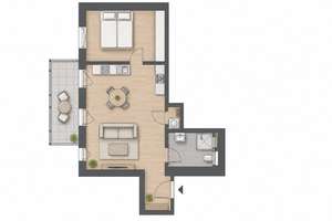 Nachhaltige 2-Zimmer-Neubauwohnung mit Balkon  – Die vollständige Adresse der Immobilie erhältst du vom Anbieter., 4318 Sellerhausen-Stünz, Leipzig – Vorschaubild 1