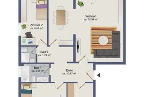 Attraktive 3-Zimmer-Wohnung mit schöner Terrasse sowie Stellplatz – Die vollständige Adresse der Immobilie erhältst du vom Anbieter., 22145 Rahlstedt, Hamburg – Vorschaubild 17