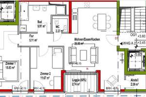Moderne 3-Zimmer-Wohnung mit Balkon in Karlsruhe-Killisfeld – Killisfeldstrasse 38, 76227 Durlach, Karlsruhe – Vorschaubild 3