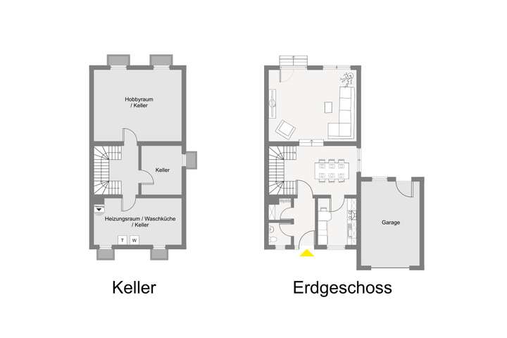 Grundriss Erdgeschoss und Kell