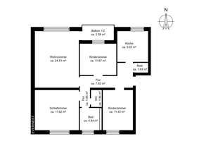 Helle und großzügig geschnittene 4-Zimmer-Wohnung in attraktiver Lage – Die vollständige Adresse der Immobilie erhältst du vom Anbieter., 38120 Weststadt, Braunschweig – Vorschaubild 11