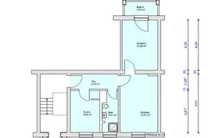 2-Raum Wohnung / Stadtfeld West / 50m² – 39110 Stadtfeld West, Magdeburg – Vorschaubild 9