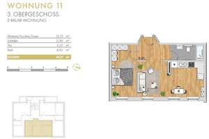 ++Lutherviertel++  Top ausgestattete helle 2-Raum-Wohnung - Fußbodenheizung, Parkett, CAT-7 Netzwerk – Jahnstraße 60, 9126 Lutherviertel, Chemnitz – Vorschaubild 2