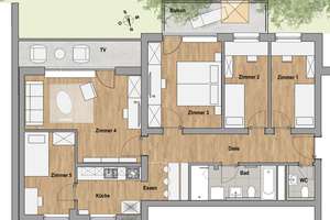 AB 01.07. FREI! RENOVIERTE 4-ZI.-WHG. MIT ZWEI BALKONEN IN MÜNCHEN-FREIMANN – Die vollständige Adresse der Immobilie erhältst du vom Anbieter., 80939 Freimann, München – Vorschaubild 15