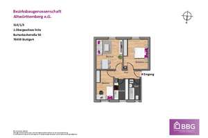 Schöne 3 -Zimmer Wohnung  zum Wohlfühlen – Burtenbachstraße 50, 70439 Stammheim-Süd, Stuttgart – Vorschaubild 3