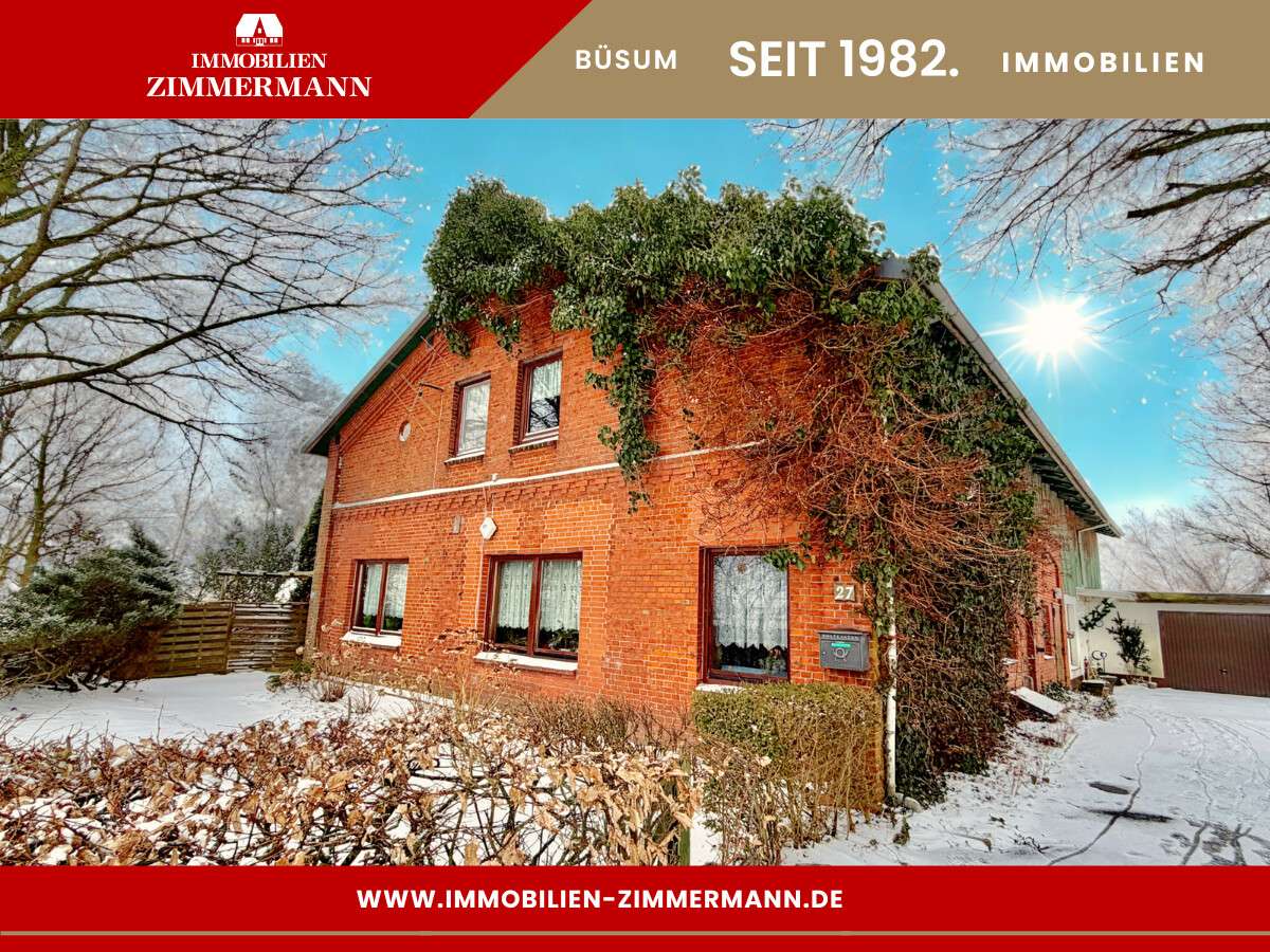 Für Macher, Träumer und Schrauber: Bauernhaus mit ausgebauter Scheune auf ca 1.000 m², Dithmarschen Kreis – Bild 1