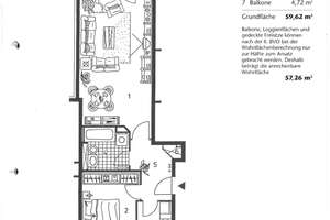 Ruhige 2-Zimmer-Wohnung mit Balkon zum Park gelegen – Hiddenseestr. +*+, 40468 Unterrath, Düsseldorf – Vorschaubild 4