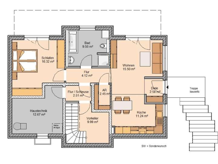 Grundriss Einliegerwohnung