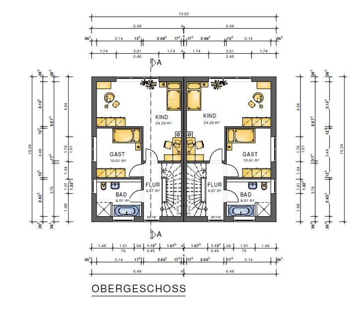 Grundriss Obergeschoss