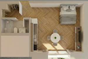 Stilvolles Single-Apartment im Altbau-Juwel: Top-Lage & energetisch optimiert – Georg-Friedrich-Straße 15, 76131 Oststadt, Karlsruhe – Vorschaubild 2