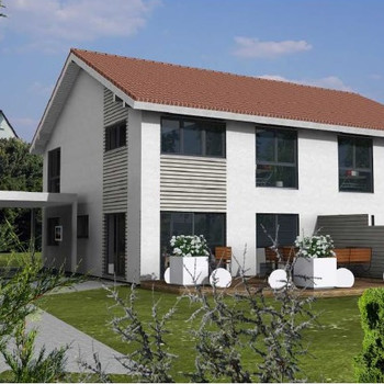 Null-Energie-Kosten-Doppelhaushälfte auf schönem Grundstück