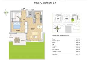 2-Zimmer Erdgeschosswohnung mit Süd-Garten – Bahnstadtchaussee 9, 51379 Opladen, Leverkusen – Vorschaubild 3