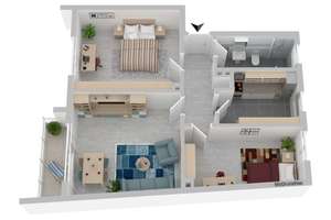 Hier wohnen Sie im Grünen! Schöne Etagenwohnung mit Balkon auf Eilperfeld – Hohlestr. 81, 58091 Eilpe, Hagen – Vorschaubild 3