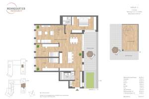 MODERNE 4 - ZIMMER-DACHTERRASSEN-WOHNUNG IN AUGSBURG / PFERSEE – Die vollständige Adresse der Immobilie erhältst du vom Anbieter., 86157 Pfersee-Nord, Augsburg – Vorschaubild 2