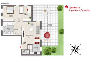Moderne Wohnung mit großzügiger Terrasse - Erdgeschosswohnung in Ingolstadt – Die vollständige Adresse der Immobilie erhältst du vom Anbieter., 85053 Südost, Ingolstadt – Vorschaubild 12