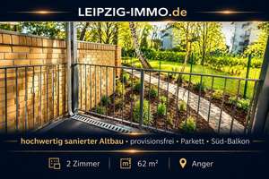 PROVISIONSFREI ** Edle 2-Raumwohnung im stilvollen Altbau ** Parkett ** Südwest-Balkon ** Tageslicht