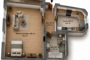 Schöne 1-Zimmer-Wohnung im sanierten Altbau in Stadtfeld-Ost – Stolzestraße  9a, 39108 Stadtfeld Ost, Magdeburg – Vorschaubild 13