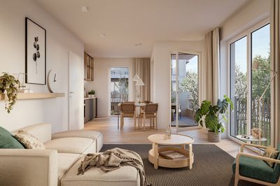 Mittenheim - Erstbezug: 1-Zimmer-1.Obergeschoss
