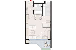 Helle 1,5-Zimmer-Wohnung mit offenem Wohnbereich und Südbalkon  – Max-Planck-Straße 24, 74081 Sontheim, Heilbronn – Vorschaubild 9