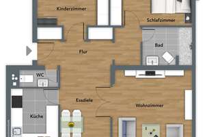 3-Zi.-Eigentumswohnung in Wiesbaden –Kurparknähe, attraktive Lage – Die vollständige Adresse der Immobilie erhältst du vom Anbieter., 65191 Bierstadt, Wiesbaden – Vorschaubild 3
