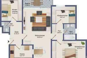 Attraktive 4-Zimmer-Wohnung mit Weitblick in Kirchrode! – Lange-Feld-Straße 43, 30559 Kirchrode, Hannover – Vorschaubild 20