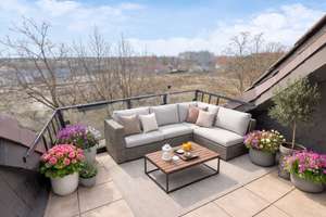 Traumhafter Fernblick über den Dächern von Reisholz bis Benrath