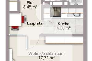 Gepflegte 1-Zimmer-Wohnung in Obergiesing – Die vollständige Adresse der Immobilie erhältst du vom Anbieter., 81541 Obergiesing, München – Vorschaubild 2