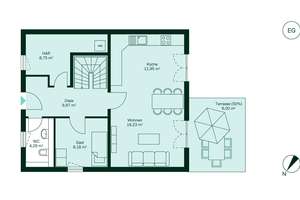 Einfamilienhaus Aurora mit Grundstück, Terrasse und zwei Pkw-Stellplätzen – An den Krautwiesen 14, 4827 Machern – Vorschaubild 13