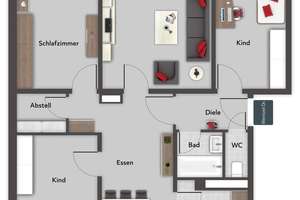 Familienfreundliche Etagenwohnung mit Balkon zum Kauf in Hamburg Groß Flottbek - Wentzel Dr. – Die vollständige Adresse der Immobilie erhältst du vom Anbieter., 22607 Groß Flottbek, Hamburg – Vorschaubild 2