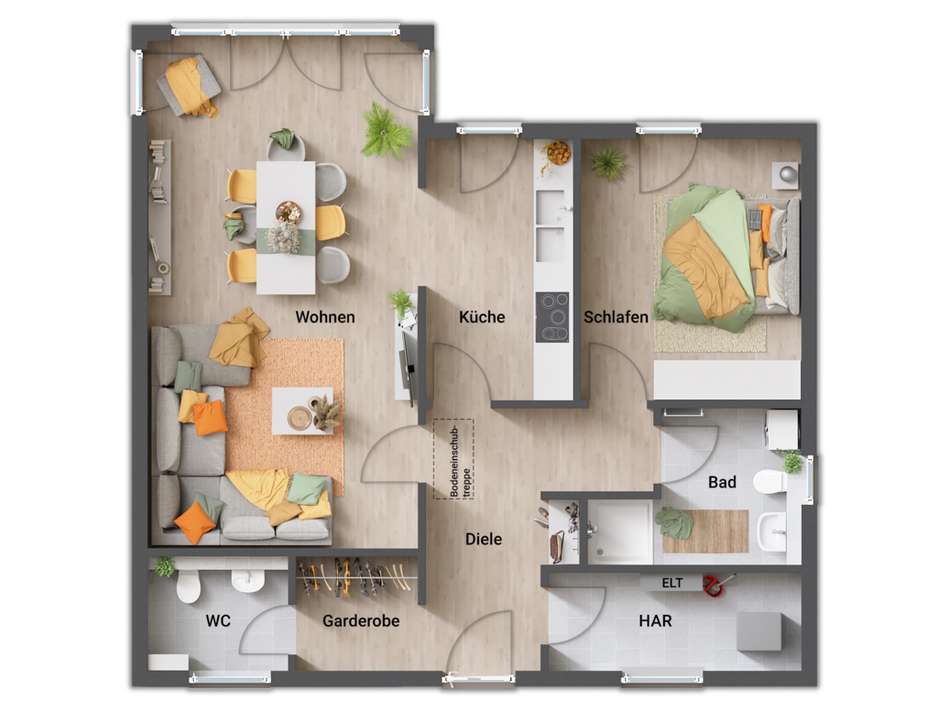 Grundrissbeispiel SW Winkel &