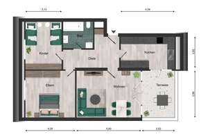 KENSINGTON Exklusiv - Sonnenverwöhnte Dachgeschosswohnung mit Balkon – Die vollständige Adresse der Immobilie erhältst du vom Anbieter., 50737 Weidenpesch, Köln – Vorschaubild 9