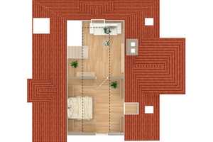 Traumhaft helle 3 Zi. Galerie-Wohnung, EBK, 11 qm SW Balkon, toller Blick über München.  – Waisenhausstraße 15, 80637 München – Vorschaubild 3