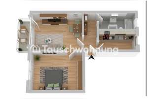 Tauschwohnung: 2-Zimmer Wohnung in Rostocker Südstadt zum Tauschen