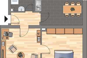 Charmante 2-Zimmer-Wohnung in Essen – 59 m², 2. Etage links – Wengestraße 1, 45309 Schonnebeck, Essen – Vorschaubild 2