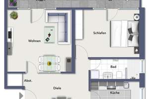 Attraktive 2 Zimmer Wohnung mit Balkon in begehrter Schlossnähe – 48149 Schloss, Münster – Vorschaubild 14