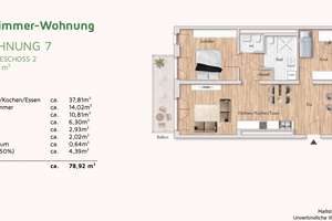 Erstbezug Neckarbogen: Hochwertige 3-Zimmer-Wohnung mit Balkon, Einbauküche und Dachterrasse – Lucy-Hillebrand-Straße 3, 74076 Heilbronn, Heilbronn – Vorschaubild 4